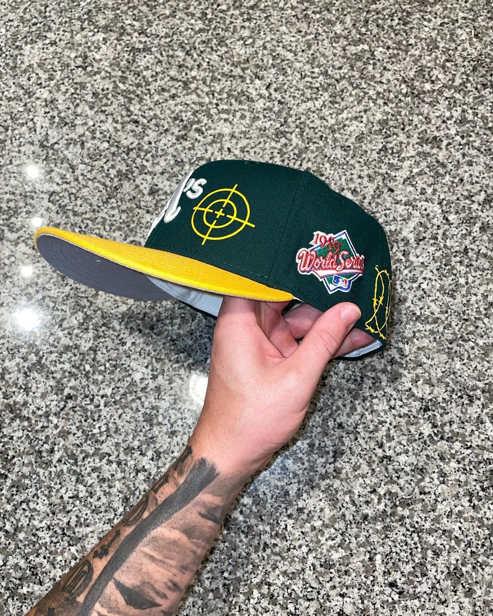 Image of WORLD SERIES PATCH OAKLAND A’s CUSTOM FITTED 