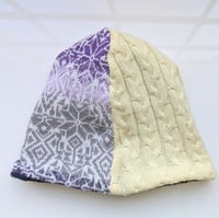 Image 5 of Upcycled Reversible Beanie Cotton Blend -44