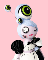 Image 1 of RESERVED FOR GRIETJE MEDIUM ART DOLL EYE SEE YOU 