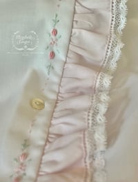 Image 8 of Pink Ruffle Daygown and Bonnet Set