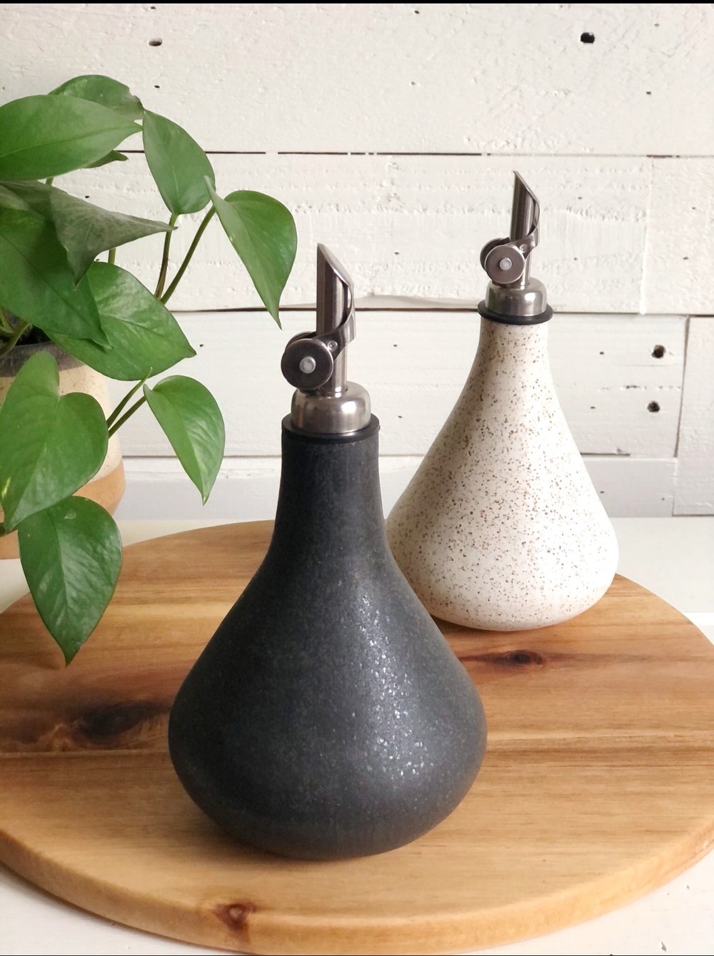 Image of Ceramic Oil / Vinegar Cruet Pourer