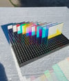 Size #4a dichroic borosilicate glass 9 rectangles 2"×3" A grade    