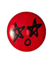Black on Red Logo Pin