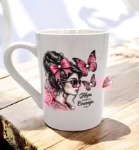 Image 1 of Hope Strength Courage Breast Cancer Coffee Mug