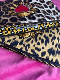 Image 6 of Sacred heart leopard clutch bag
