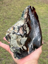 Image 4 of Agate Base Cut With Druzy Centre & Polished Face #2604