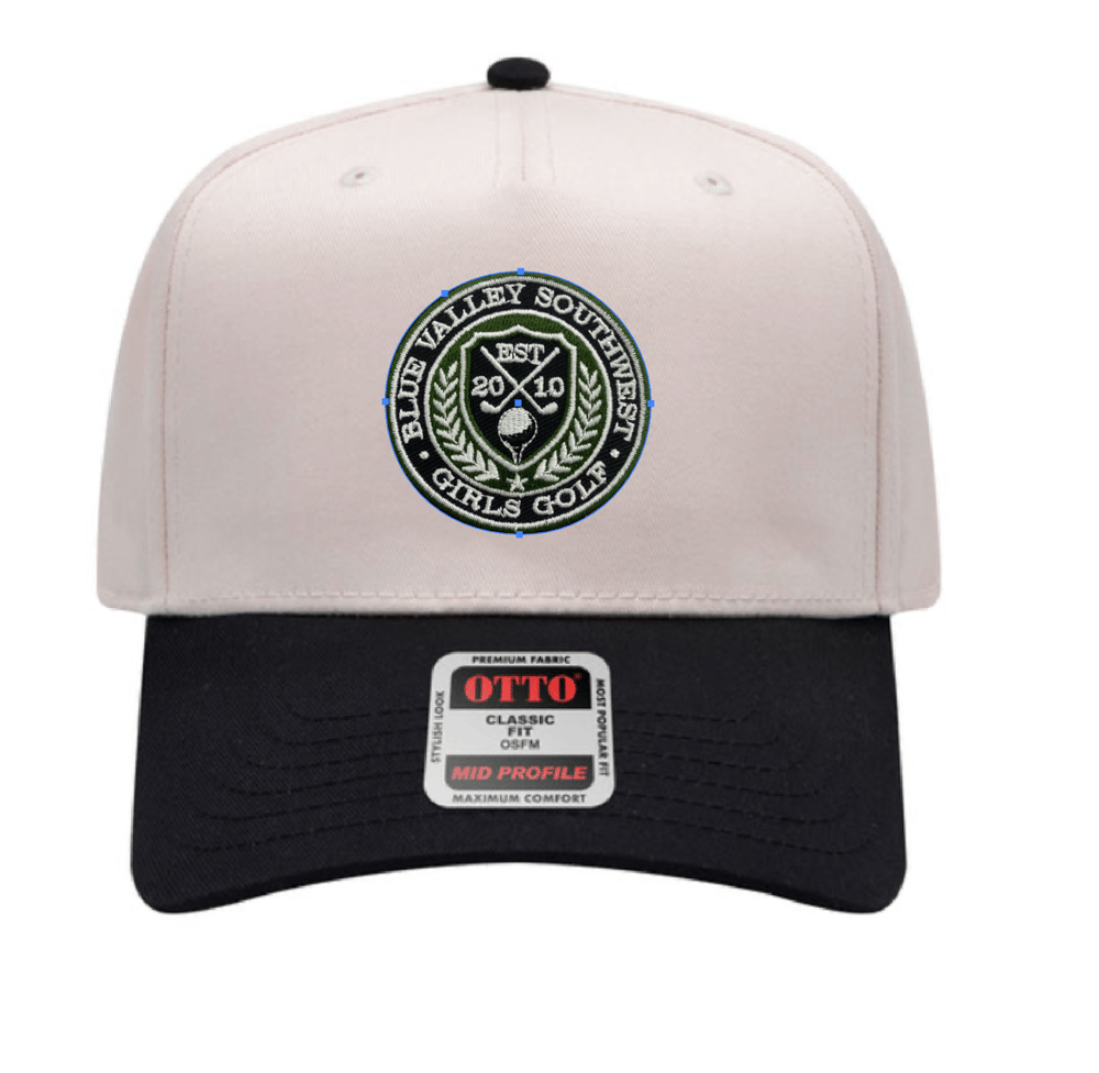 Image of Two-Toned Structured Hat w Patch or Embroidery