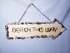 Beach This Way Wood Sign with Jersey Shore Sea Shells Copy