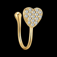 Image 1 of Heart Nose Cuff Ring