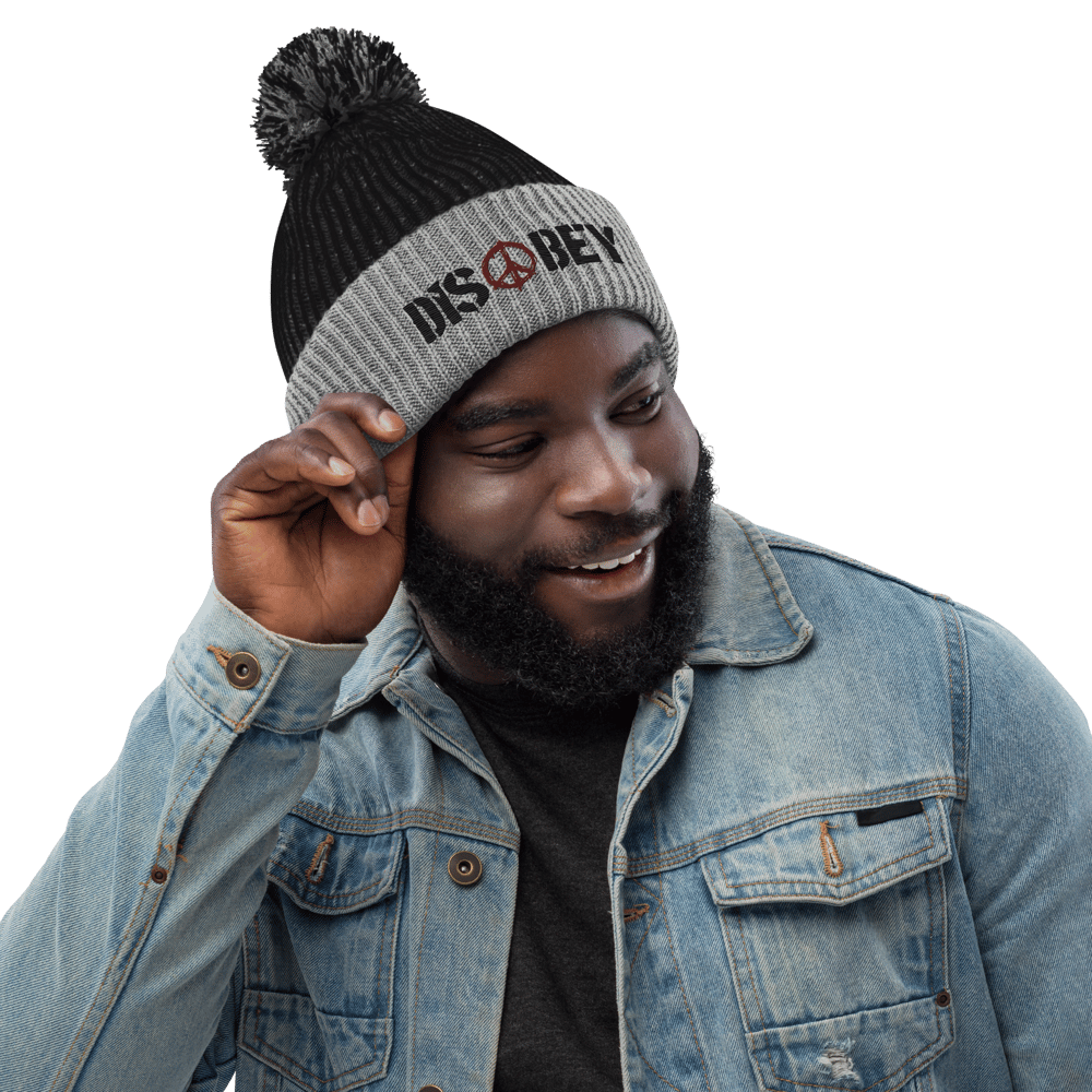EMBROIDERED POM-POM BEANIE