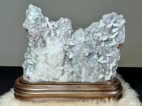 Image 16 of Druzy Quartz Crystal With Green Fluorite #452 