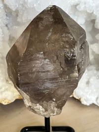 Image 10 of Golden Rutile Smoky Quartz Natural Point On Stand #2664
