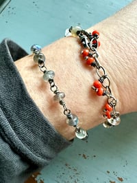 Image 20 of labradorite tourmaline and ruby charm bracelet