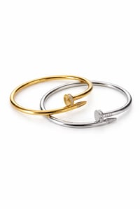 Image 1 of With Logo Stones Nail Bracelet Bangle