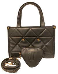 Image 2 of Black Triangle Tote & Pouch