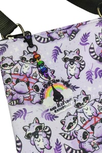Image 2 of Rainbow Goth Purse Charm