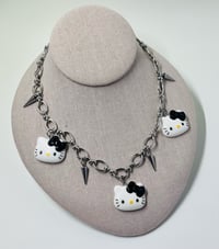 Image 1 of Spike Kitty Charm Necklace