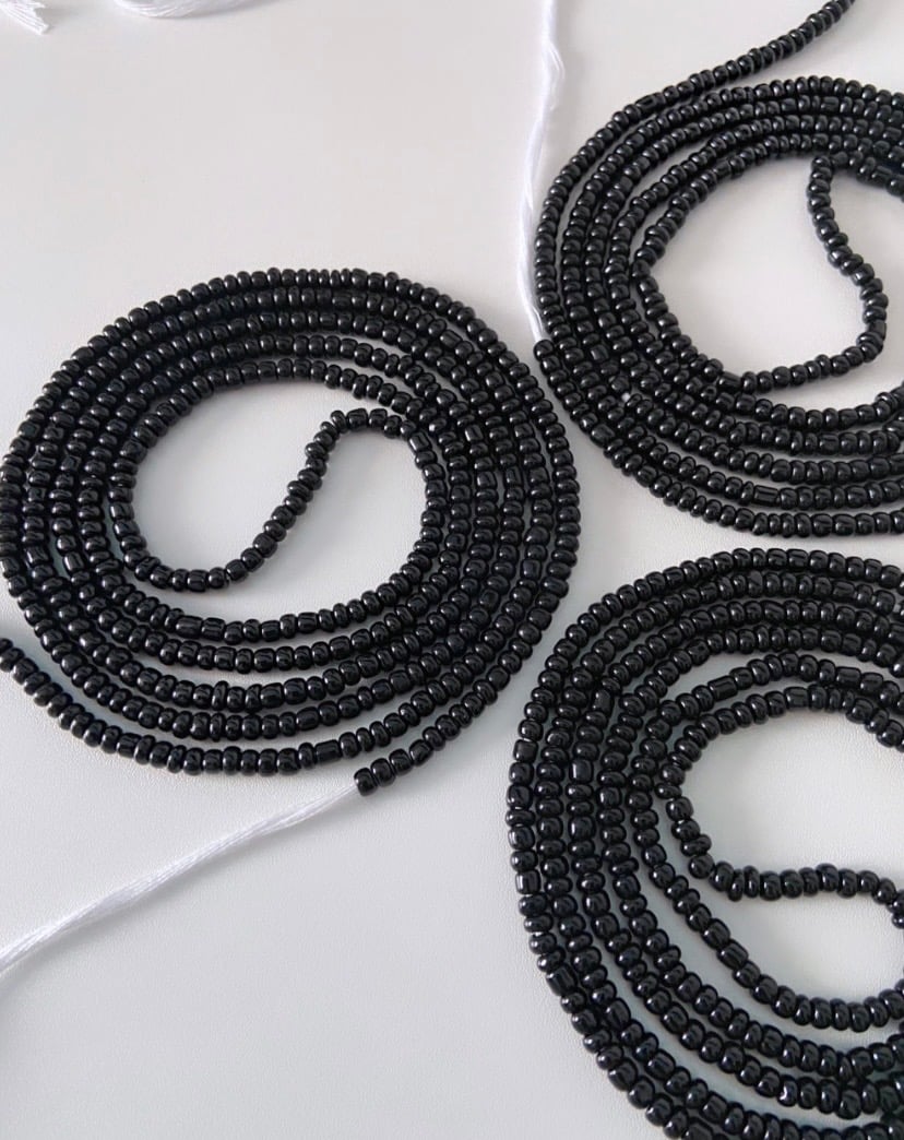 Image of Black Tie on Waistbeads Collection 
