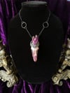 Purple Quartz Duck Skull - Necklace 