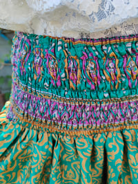 Image 8 of Boho Mini Skirt- Yellow  green m/L upto 16 uk