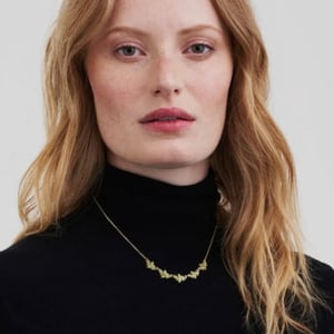 Image of Fable Enamel Oak Leaf Choker Necklace