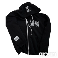 Image 1 of Dripping black zip up 