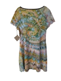 Image 7 of XL 90's Babydoll Mini Dress in Earthy Spiral Ice Dye