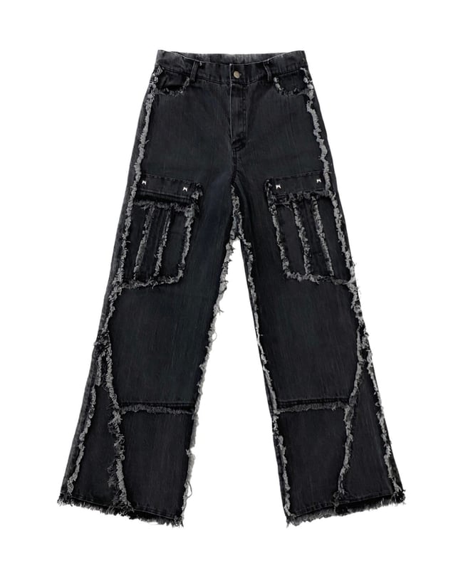 Deconstructed Washed jeans 