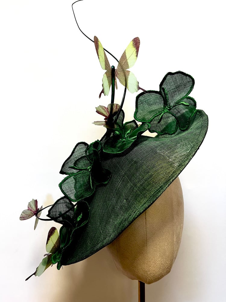 Image of Bottle green (emerald) headpiece
