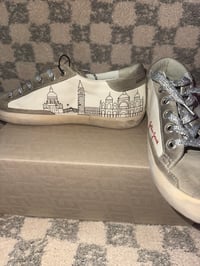 Image 4 of Golden Goose Superstar White/Grey with Embroidery