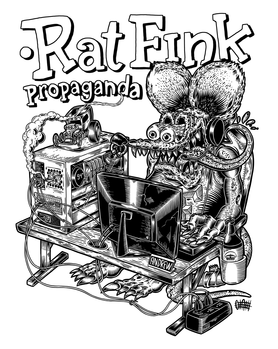 Raised Fist Propaganda Rat Fink Propaganda Tee