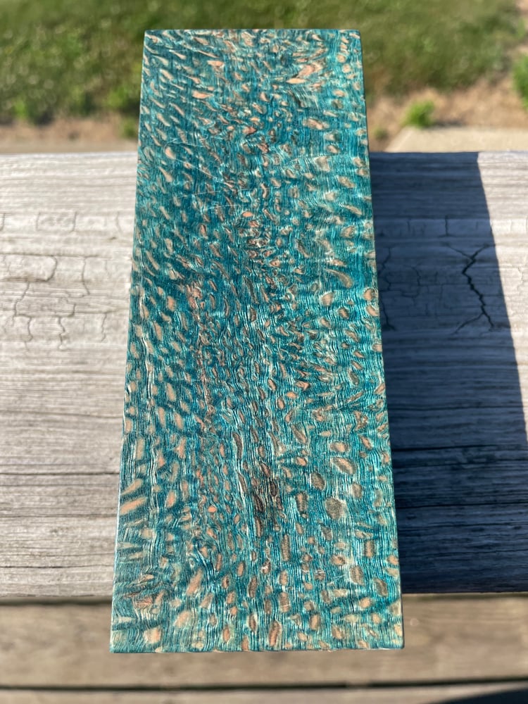 Image of Teal Hawaiian Silk Oak Knife Blocks