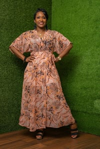 Image 1 of Printed Wrap Dress 