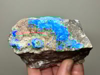 Image 10 of Rare Cyanotrichite On Quartz Matrix Specimen | Guizhou China