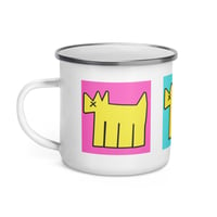 Image 2 of Vibrant Dogs Enamel Mug