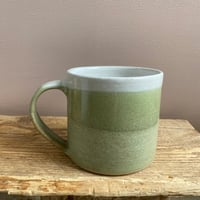 Image 2 of Tall Mug - White & Green