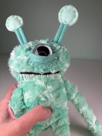 Image 2 of Soft Weighted Happy Alien - Mint Green