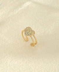 Image 2 of Ajustable Heart shape nugget ring
