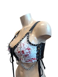 Image 2 of Black blood splatter bralette 