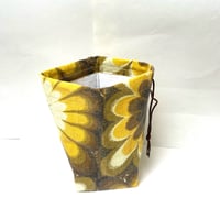 Image 5 of Bright Yellow Flower Burst Barkcloth Bag