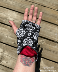 Image 23 of Ready To Ship Silk Lined Fingerless Gloves Size Medium (Style Slouch Mini)