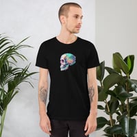 Image 5 of Colorful Neon Watercolor Skull Unisex t-shirt