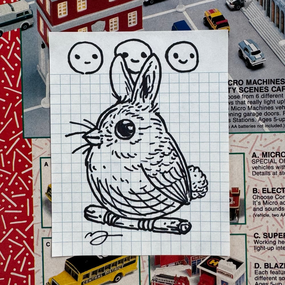 Image of Fat Bird Sharpie Sketch #221