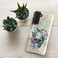 Image 15 of Colorful Human Skull and Butterflies Steampunk Style Tough case for Samsung®