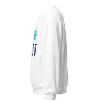 Image 2 of I [STAR] MN Crewneck Sweatshirt (White w/ Light Blue star)