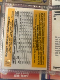 Image 3 of rickey henderson 1983 donruss