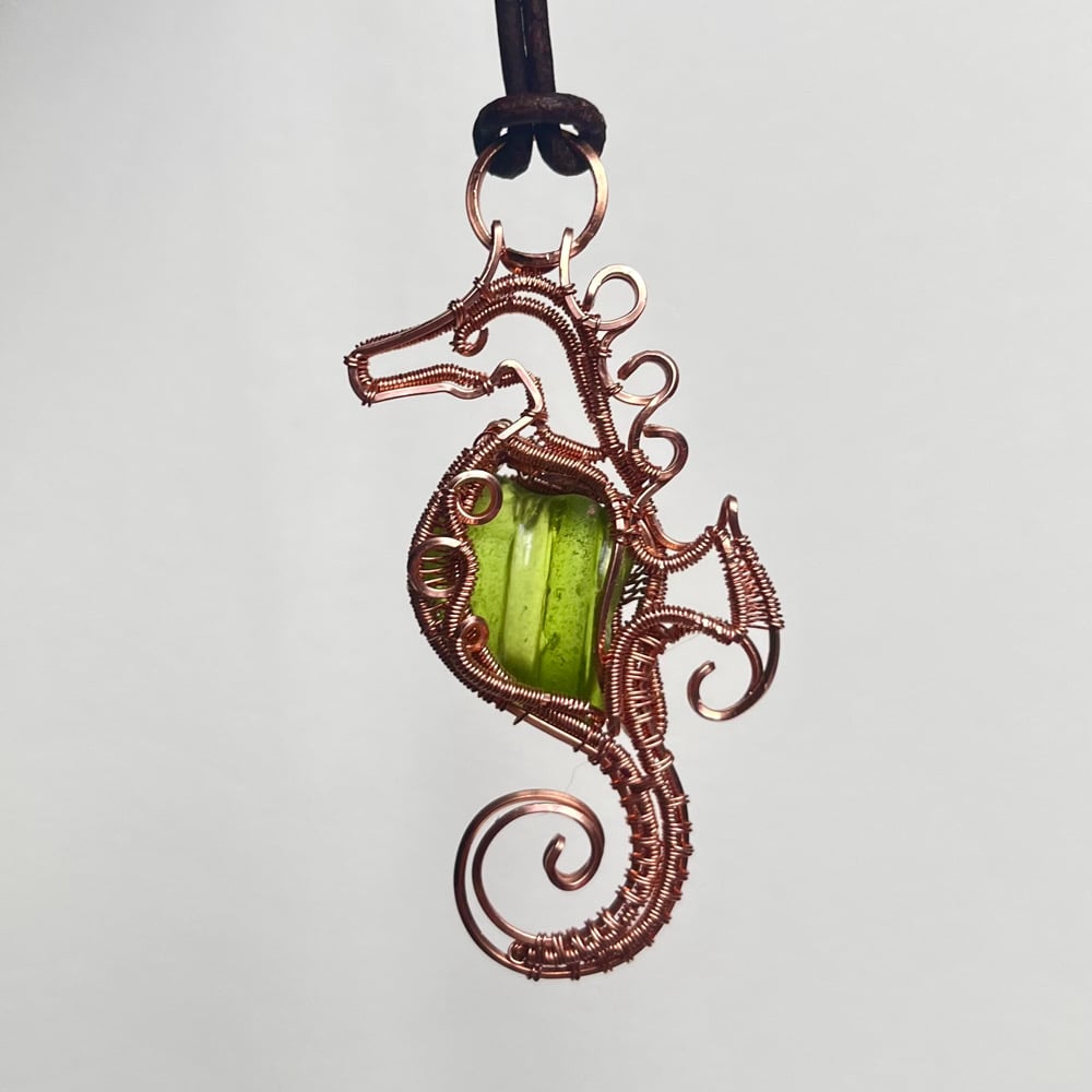 Image of Sea Glass Seahorse Pendant