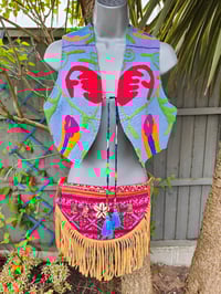 Image 12 of New York Embroidered Waistcoat Top Blue 6-12