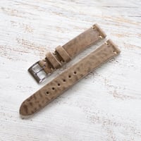 Image 3 of 18mm Classic Two Stitch Strap  - Missouri Grigio