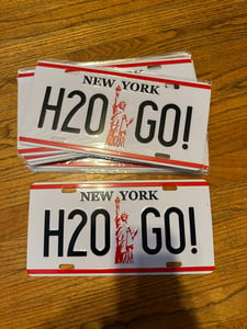 Image of H2O Metal License Plate 